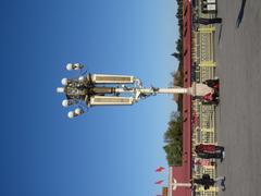 Beijing cityscape with modern buildings and ancient structures