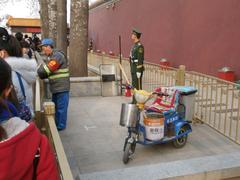 soldier at Tiananmen Square entrance in Beijing