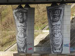 Graffiti on Liubartas bridge in Vilnius, Lithuania, April 2015