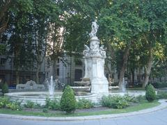 Fountain of Apollo at Paseo del Prado in Madrid, Spain