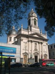 Basilica of San José de Flores viewed from the plaza