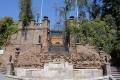 Entrance to Hidalgo Castle at Santa Lucía Hill in Santiago, Chile