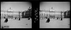 Gentleman standing in the courtyard of the Royal Palace of Madrid