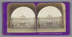 View of the Royal Palace in Madrid, 19th century stereophotograph by Jean Andrieu.