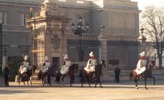 Royal guards on horseback in Madrid