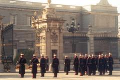 Spanish Royal Guards on horseback in Madrid