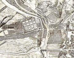 Plano de Texeira 1656 fragment with Casa de Campo