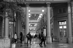 Passage du Nord in black and white in Brussels Capital Region