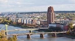 Frankfurt Deutschherrnviertel as seen from Frankfurt Cathedral tower