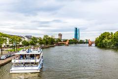 Main river view from Sachsenhausen-Nord district in Frankfurt