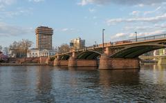 Southwest view of Ignatz-Bubis-Brücke in Frankfurt am Main