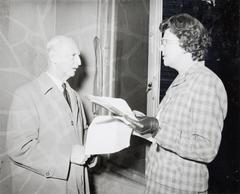 Otto Frank and Miep Gies in conversation, May 1958