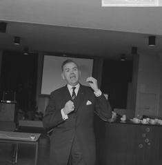 Mr. Tunnissen delivering a speech at the Anne Frank House