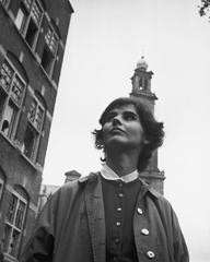 Millie Perkins at Prinsengracht in Amsterdam on May 28, 1959