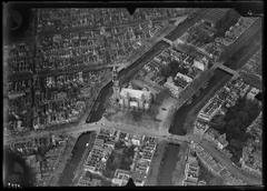 Aerial view of Amsterdam featuring Westerkerk