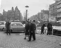 Golda Meir arriving at the Anne Frank House in Amsterdam, 1964