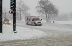 Denver blizzard with heavy snowfall