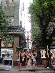 jewelry district with shops and people in China