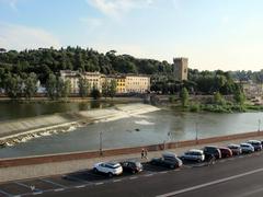 terrace view of Hotel River in Florence by the Arno River