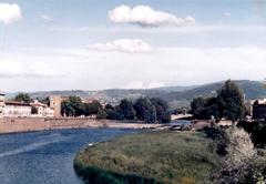 River Arno flowing through Florence in September 1993