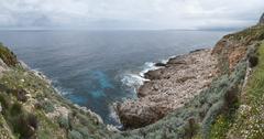 Monte Cofano Nature Reserve coastline in Custonaci, Trapani, Italy