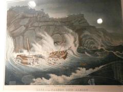 Loss of the Packet Ship Albion engraving depicting the ship aground off the coast of Ireland in 1822