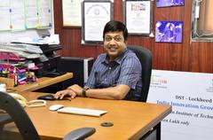 Rohit sitting in BSBE Office at IIT Bombay