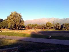 Northeast view of Parque República de Brasil in Santiago de Chile