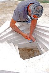 Sculpture being created in Parque de las Esculturas, Chile