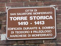 Targa turistica della torre storica, San Salvatore Monferrato