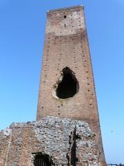 Historic tower in San Salvatore Monferrato, Piedmont, Italy