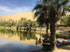 Monument in Huacachina, Peru