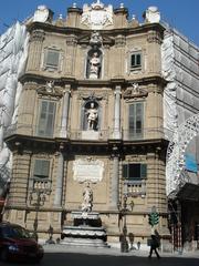 Palermo Quattro Canti baroque building with statues