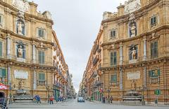 Quattro Canti, view towards Via Maqueda in Palermo