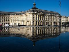 Miroir d'eau and Place de la Bourse in Bordeaux, France