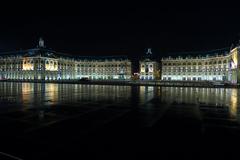 Place de la Bourse by night, Bordeaux, France