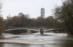 Kabelsteg bridge in Munich, Bavaria