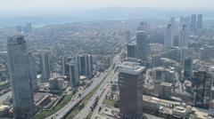 Istanbul view from Safir building's observation deck on the 57th floor