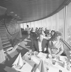 interior of Sedmoe Nebo restaurant in Ostankino Tower