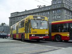 Jelcz 120M bus at De Gaulle roundabout in Warsaw