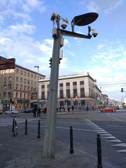 Surveillance cameras near Charles de Gaulle Roundabout in Warsaw