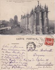 Basilique Notre-Dame de la Treille under construction in Lille around 1900