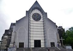 Facade of the Cathedral of Our Lady of Traille in Lille, France