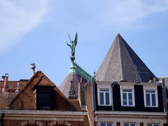 Archangel Gabriel statue at Notre Dame de la Treille Cathedral in Lille