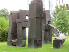 Brückenschlag sculpture by Volker Bartsch at Rothschildpark in Frankfurt am Main