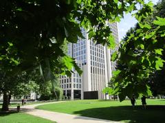 Rothschildpark with Opernturm in Frankfurt am Main