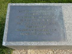 Plaque in Rothschild Park, Frankfurt commemorating Rothschild palais