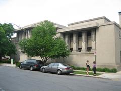 Unity Temple facade designed by Frank Lloyd Wright