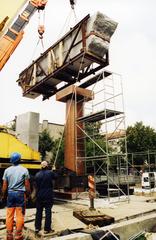 Installation of the 'Arka' monument in Klaipėda