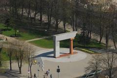 Memorial Arka in Klaipeda aerial view